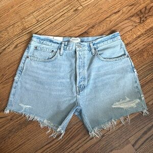 NWT AGOLDE Riley denim shorts